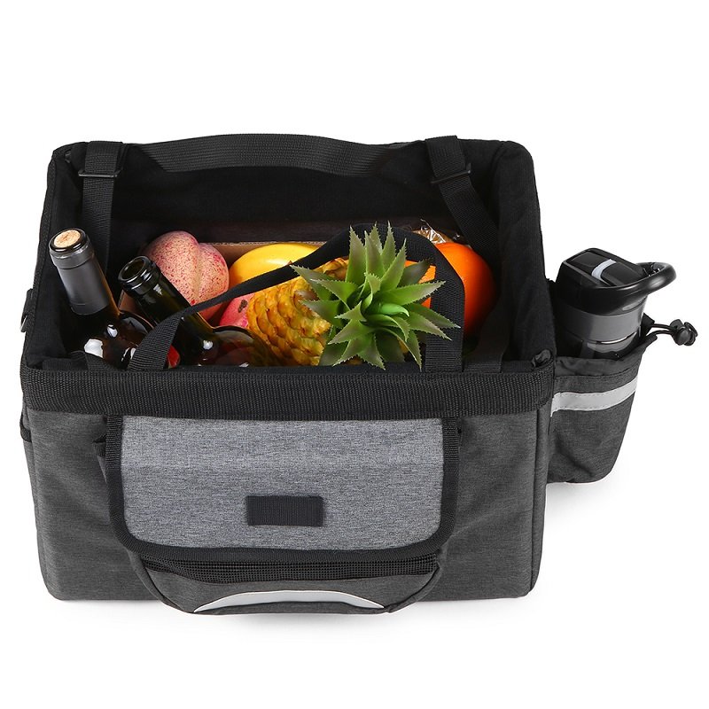 18L Foldable Oxford Fabric Bike Basket 10kg Load Bicycle Handlebar Front Bag Box Pet Dog Cat Carrier Accessories For Dog - Image 6