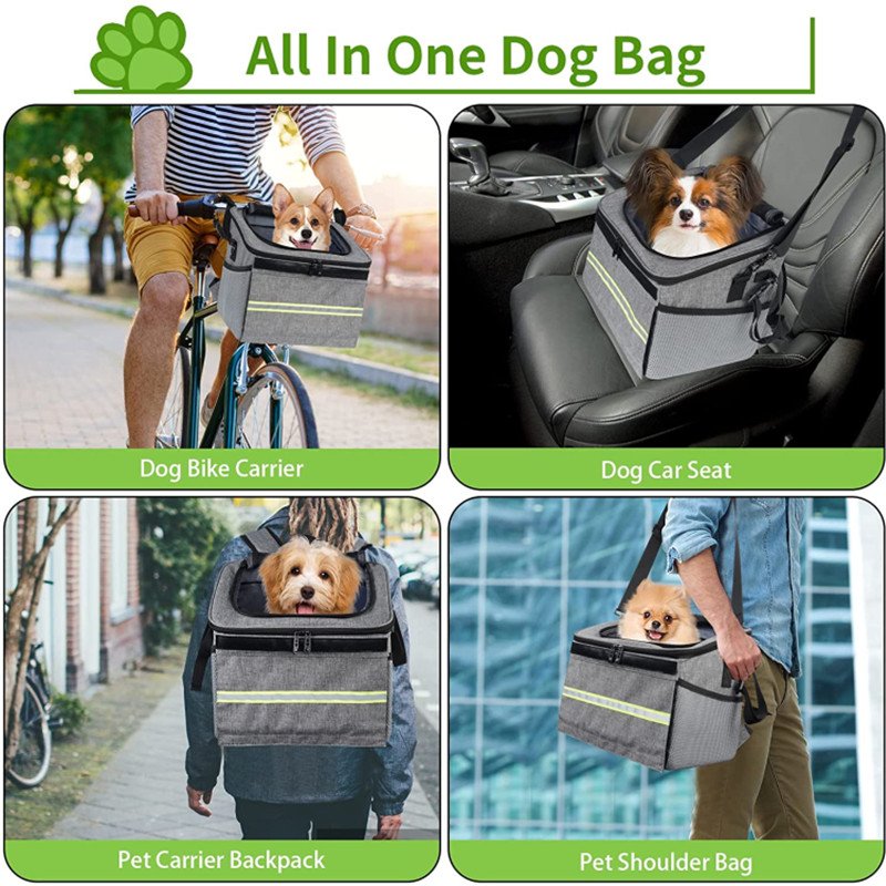 Pet Bicycle Carrier Bag Puppy Dog Cat Small Animal Travel Bike Seat For Basket Cycling Hiking Accessories - Image 4