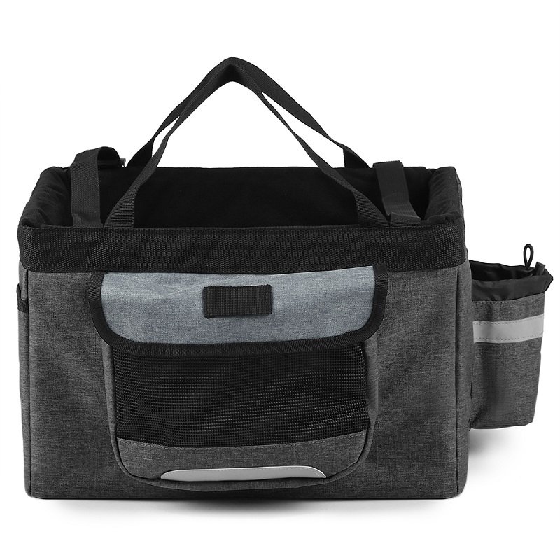 18L Foldable Oxford Fabric Bike Basket 10kg Load Bicycle Handlebar Front Bag Box Pet Dog Cat Carrier Accessories For Dog - Image 4