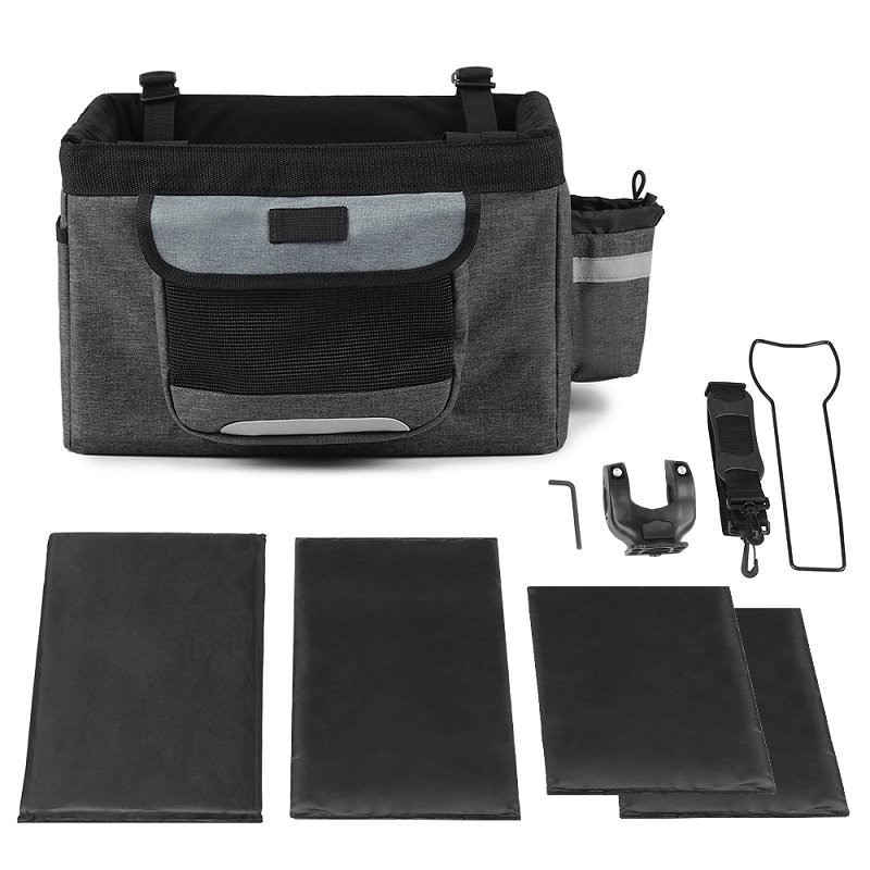 18L Foldable Oxford Fabric Bike Basket 10kg Load Bicycle Handlebar Front Bag Box Pet Dog Cat Carrier Accessories For Dog - Image 3