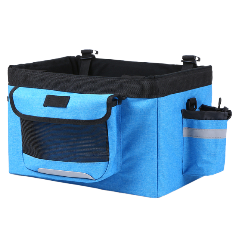 18L Foldable Oxford Fabric Bike Basket 10kg Load Bicycle Handlebar Front Bag Box Pet Dog Cat Carrier Accessories For Dog - Image 2