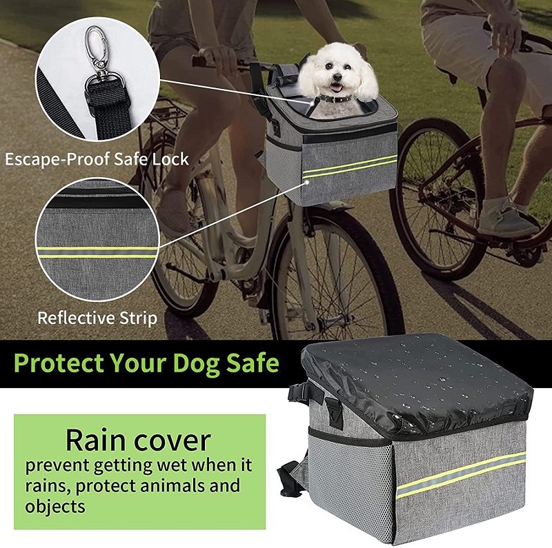 Pet Bicycle Carrier Bag Puppy Dog Cat Small Animal Travel Bike Seat For Basket Cycling Hiking Accessories - Image 7