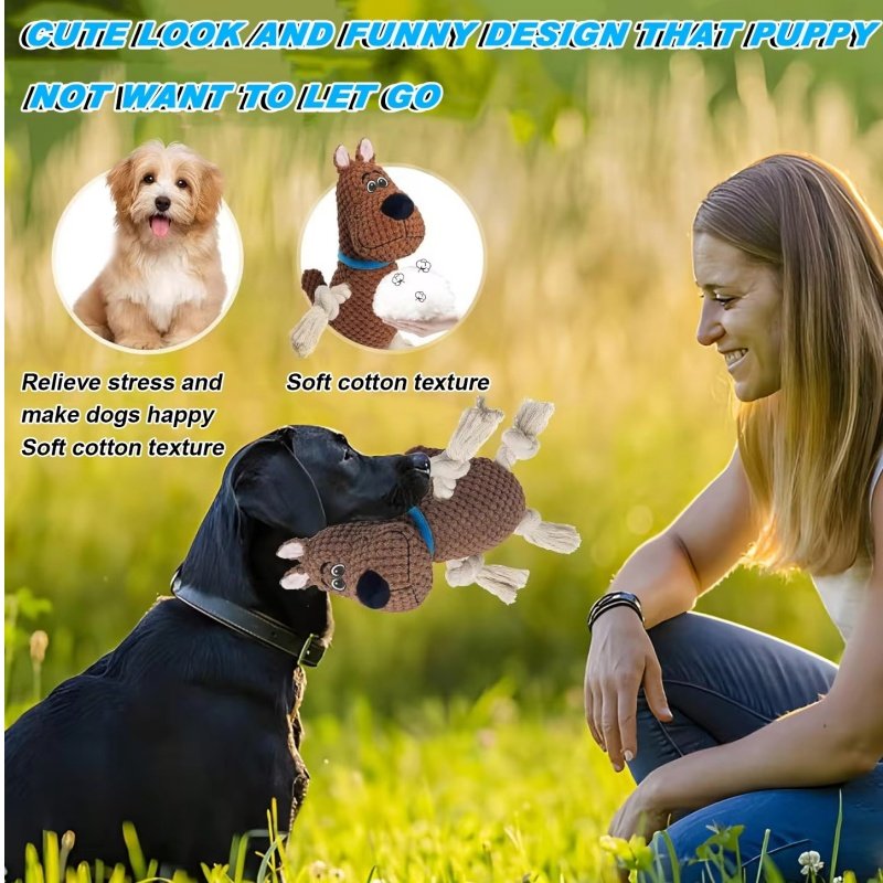 Wholesale Manufacturer Indestructible Dog Plush Squeaky Toy Chew Pet Dog Rope Toys, pet toys and dogs, pet toys for dogs, charming pet toys - Image 4