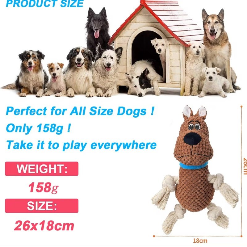 Wholesale Manufacturer Indestructible Dog Plush Squeaky Toy Chew Pet Dog Rope Toys, pet toys and dogs, pet toys for dogs, charming pet toys - Image 6